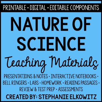 Preview of Intro to Science / Nature of Science | Printable, Digital & Editable Components
