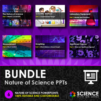 Preview of Nature of Science Unit Presentations or PPTs With Student Summary Notes Bundle