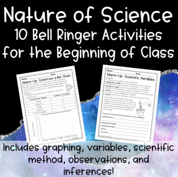 Preview of FREE Nature of Science Warm Up Bell Ringer Activities - 10 Days!