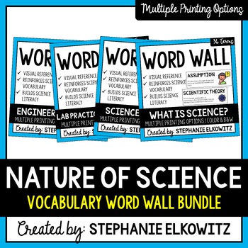 Preview of Nature of Science Word Wall | Science Vocabulary