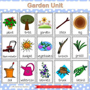 Nature or Garden Theme for Elementary ELL | TpT