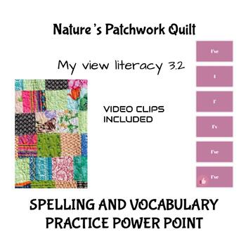 Preview of Nature's Patchwork Quilt Spelling and Vocabulary