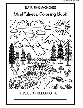 Preview of Nature's Wonders Mindfulness Coloring Book