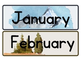 Nature themed Months of the Year Classroom Calendar labels