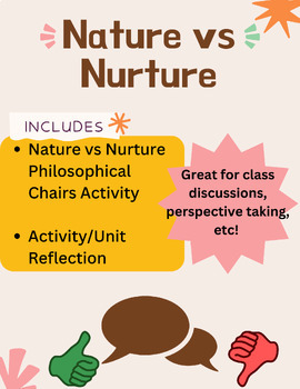 Preview of Nature vs Nurture Activity and Reflection!