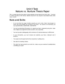 thesis statements about nature