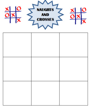 Preview of Noughts and crosses template