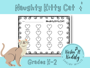 Preview of Naughty Kitty Cat - Iconic or Rhythmic Dictation