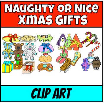 Preview of Naughty Or Nice Christmas Gifts Clip Art