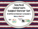 Nautical Banners - MEGA BUNDLE (16) - Navy & Red Set