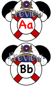 Preview of Nautical Captain Mickey Alphabet- Word Wall Disney