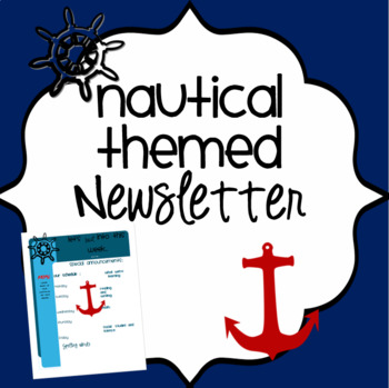 Preview of Nautical Classroom Newsletter
