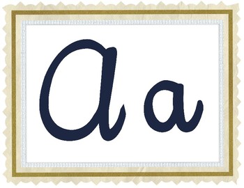 Preview of Nautical Cursive Alphabet Cards