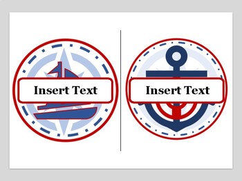 Nautical Theme Editable Name Tags Labels Free Template Printables