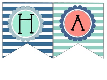 Nautical Happy Birthday Banner and Package by Nicole Van Nuland | TpT