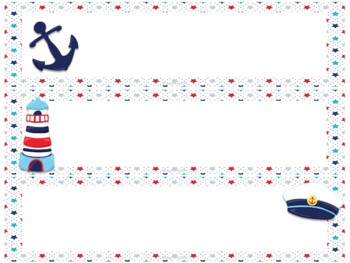 Nautical Kids Nameplates by Educaclipart | TPT