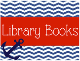 Nautical Library and Classroom Books Signs