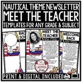 Nautical Classroom Decor Meet the Teacher Newsletter Edita