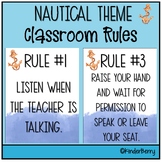 Nautical Ocean Classroom Rules Posters