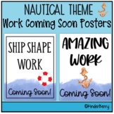 Nautical Ocean Work Coming Soon Posters Freebie