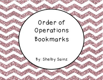 Preview of Order of Operations Rules Interactive Notes and Bookmarks FREEBIE