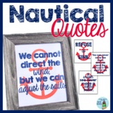 Nautical Quote Posters Red and Navy