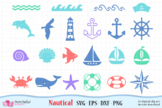 Nautical SVG, Eps, Dxf and Png. 22 Vector files.