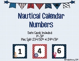 Nautical Theme Calendar Number Set