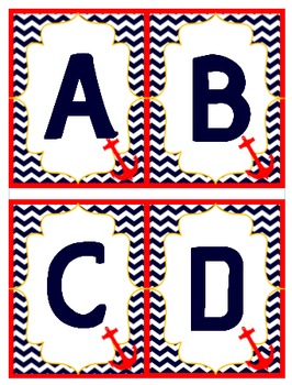 Preview of Nautical Theme Letter A-Z