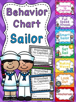 Preview of Nautical Theme Sailor Behavior Clip Chart