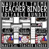 Nautical Theme: Newsletter Template Editable, Teacher Planner