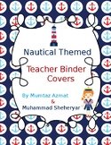 Nautical Themed Editable Binder Covers and Spines (Editable)