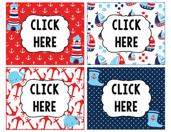 Preview of Nautical Themed Classroom Bin Labels Decor Tags - Editable
