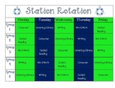 Nautical Themed Reading Station Rotation Chart