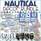 Nautical Watercolor Classroom Decor BUNDLE