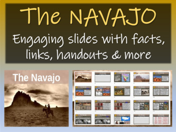 Preview of Navajo 22-slide PPT 10 facts, key words, graphic organizer, video links and more