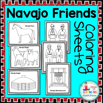 Preview of Navajo Friends Coloring Sheets - A Native American Literacy Center