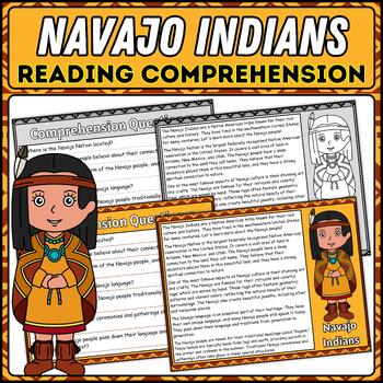 Preview of Navajo Indians Reading Comprehension Passage | Indian Native American Tribes