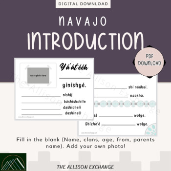 Preview of Navajo Language Introduction Clan Worksheets Set