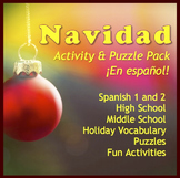 Navidad - Christmas Fun: Puzzles and Activities in Spanish
