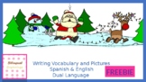 Navidad Escritura Writing vocaulary