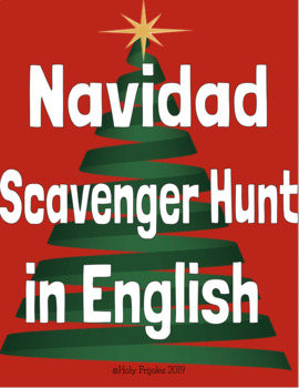 Preview of Navidad Scavenger Hunt in English - Christmas in Spanish Speaking Countries