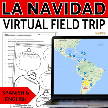 Preview of La Navidad Spanish Christmas Activities Virtual Field Trip SPANISH AND ENGLISH