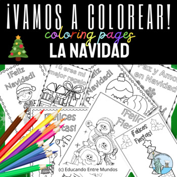 Preview of Navidad Christmas Spanish coloring pages