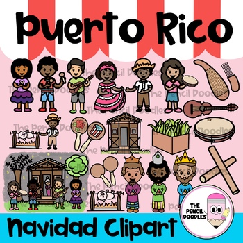 Preview of Navidad en Puerto Rico Clipart - Christmas in Puerto Rico Clip Art