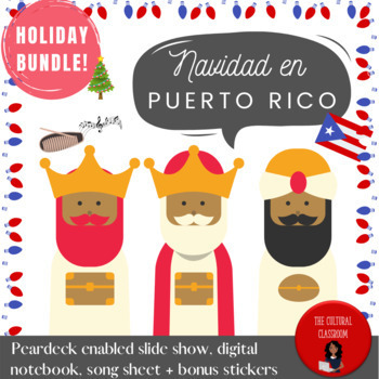 Preview of Navidad Spanish Class | Christmas Presentation & Activities BUNDLE | NO PREP