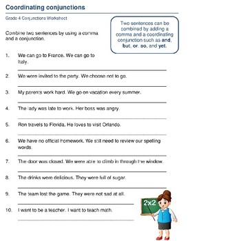 Navigating Language: Grade 4 Prepositions and Conjunctions Worksheets