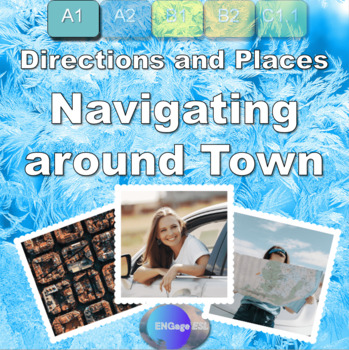 Preview of Navigating around Town Complete Communicative ESL Lesson for Beginner (A1) Level