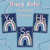 Navy Boho Alphabet Posters