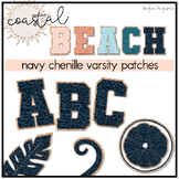 Navy Chenille Varsity Patches >> Coastal Beach Collection